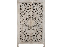 Highboard >Kalita< in Weiß, Massivholz - 100x165x40cm (BxHxT)