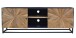 Lowboard >Madira< in Schwarz, Mangoholz/Metall - 140x50x40cm (BxHxT)