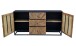 Sideboard >Madira< in Schwarz, Mangoholz/Metall - 180x90x40cm (BxHxT)