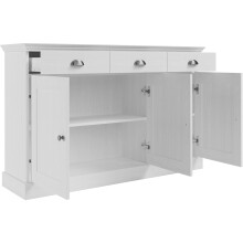 Sideboard >Motala< in Weiß - 125x80x35cm (BxHxT)