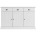 Sideboard >Motala< in Weiß - 125x80x35cm (BxHxT)