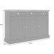Sideboard >Motala< in Anthrazit - 125x80x35cm (BxHxT)