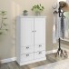 Mehrzweckschrank >Motala< in Weiß - 83x130x35cm (BxHxT)