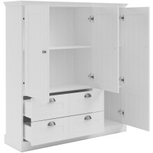 Mehrzweckschrank >Motala< in Weiß - 122x129x35cm (BxHxT)