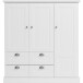 Mehrzweckschrank >Motala< in Weiß - 122x129x35cm (BxHxT)