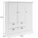 Mehrzweckschrank >Motala< in Weiß - 122x129x35cm (BxHxT)