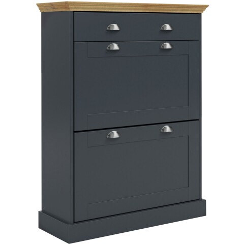 Schuhkipper >Motala< in Anthrazit - 80x105x35cm (BxHxT)