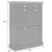 Schuhkipper >Motala< in Anthrazit - 80x105x35cm (BxHxT)