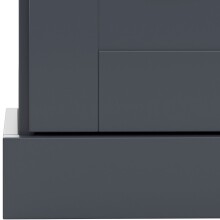 Schubkastenkommode >Motala< in Anthrazit - 75x80x35cm (BxHxT)