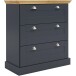 Schubkastenkommode >Motala< in Anthrazit - 75x80x35cm (BxHxT)