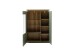 Wohnwand >MONIZ< (2-teilig) Salbei /Eiche, Lowboard 156x57x44cm, Highboard 98x144x38cm
