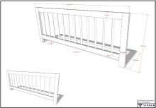 Daybett >Buche Massiv< in Buche massiv weiß lackiert - 207,5x68x97,5 (BxHxT)
