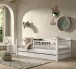 Daybett >Buche Massiv< in Buche massiv weiß lackiert - 207,5x68x97,5 (BxHxT)