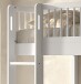 Etagenbett >Buche Massiv< in weiß lackiert - 207,5x175,4x97,5 (BxHxT)