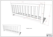 Etagenbett >Buche Massiv< in weiß lackiert - 207,5x175,4x97,5 (BxHxT)