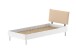 Einzelbett >Buche Massiv< in Buche massiv weiß lackiert - 100x85,5x211,5 (BxHxT)