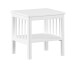 Nachttisch >Buche Massiv< in Buche weiß lackiert - 45x50x50x45 (LxBxHxT)