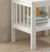 Nachttisch >Buche Massiv< in Buche weiß lackiert - 45x50x50x45 (LxBxHxT)