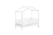 Hausbett >Junior< in Kiefer Weiß, Massivholz - 148x150,6x75,8cm (BxHxT)