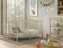 Babybett >Dino< in Buche Natur, Massivholz -...