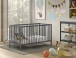 Babybett >Dino< in Buche Anthrazit, Massivholz - 144x84,4x75,5cm (BxHxT)