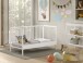 Babybett >Dino< in Buche Weiß, Massivholz - 144x84,4x75,5cm (BxHxT)