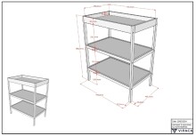 Babymöbel-Set >Dino< in Buche Natur, Massivholz - 144x84,4x75,5cm (BxHxT)