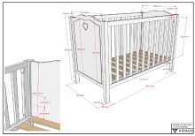Babymöbel-Set >Amori< (4-teilig) in Weiß, Holzwerkstoff