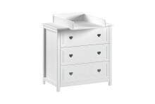 Babymöbel-Set >Amori< (4-teilig) in Weiß, Holzwerkstoff