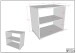 Unterstellregal >Sam< in Eiche Melamin Dekor - 67,7x61,5x43 (BxHxT)