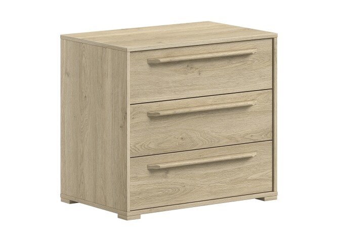 Schubkastenkommode >Sam< in Eiche Melamin Dekor - 67,7x61,5x43 (BxHxT)