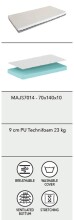 Kindermatratze >Matratze Vipack< in Beige - 140x140x10x70 (LxBxHxT)