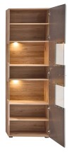 Wohnwand >Kathlin< (3-teilig) in schilfgrün / Eiche Dekor - ca. 235x205x47cm (BxHxT)