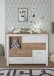 Wickelkommode >Filou< in Weiß / Artisan Eiche Dekor - 120x104x78 (BxHxT)