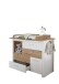Wickelkommode >Filou< in Weiß / Artisan Eiche Dekor - 120x104x78 (BxHxT)