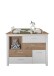 Wickelkommode >Filou< in Weiß / Artisan Eiche Dekor - 120x104x78 (BxHxT)