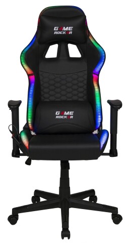 Gaming-Stuhl >Game-Rocker< LED Beleuchtung, Bezug schwarz - 66x125x66cm (BxHxT)