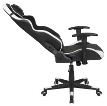 Gaming-Stuhl >Game-Rocker< Racer-Design in schwarz / weiß - 66x128x66cm (BxHxT)