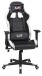 Gaming-Stuhl >Game-Rocker< Racer-Design in schwarz / weiß - 66x128x66cm (BxHxT)