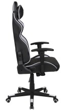 Gaming-Stuhl >Game-Rocker< Racer-Design, schwarz / weiß - 66x128x66cm (BxHxT)