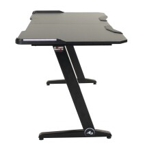 Schreibtisch >Game-Rocker< RGB LED Beleuchtung, Carbon-Optik, schwarz - 76x77x152cm (BxHxT)