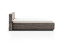 Polsterbett >Cube mit BK< Liegefläche 140x200cm, taupe, Stellmaß: 180x82x227cm (BxHxT)