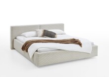 Polsterbett >Cube mit BK< Liegefläche 180x200cm, beige, Stellmaß: 220x82x227cm (BxHxT)