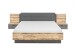 Bettanlage >ALICANTE< 2 Nachtkonsolen, Alpine Lodge / Betonoxid - 305,6x99,5x213,4 (BxHxT)