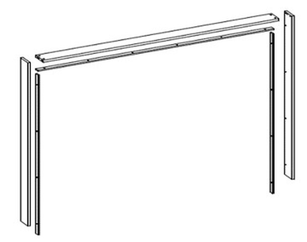 Passepartout >LINEA< in Bartex Eiche / Graphit - 280x215x18cm (BxHxT)