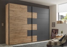 Schwebetürenschrank >LINEA< in Bartex Eiche /...