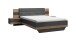 Bettanlage >LINEA< in Bartex Eiche / Graphit - 296x97x210cm (BxHxT)