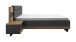 Schlafzimmer-Set >LINEA< (3-teilig) Bartex Eiche/Graphit, Schrank 280x215x60, Bett 296x97x210