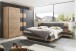 Schlafzimmer-Set >LINEA< (2-teilig) Bartex Eiche/Graphit, Schrank 280x215x58, Bett 296x97x210