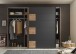 Schlafzimmer-Set >LINEA< (2-teilig) Bartex Eiche/Graphit, Schrank 280x215x58, Bett 296x97x210